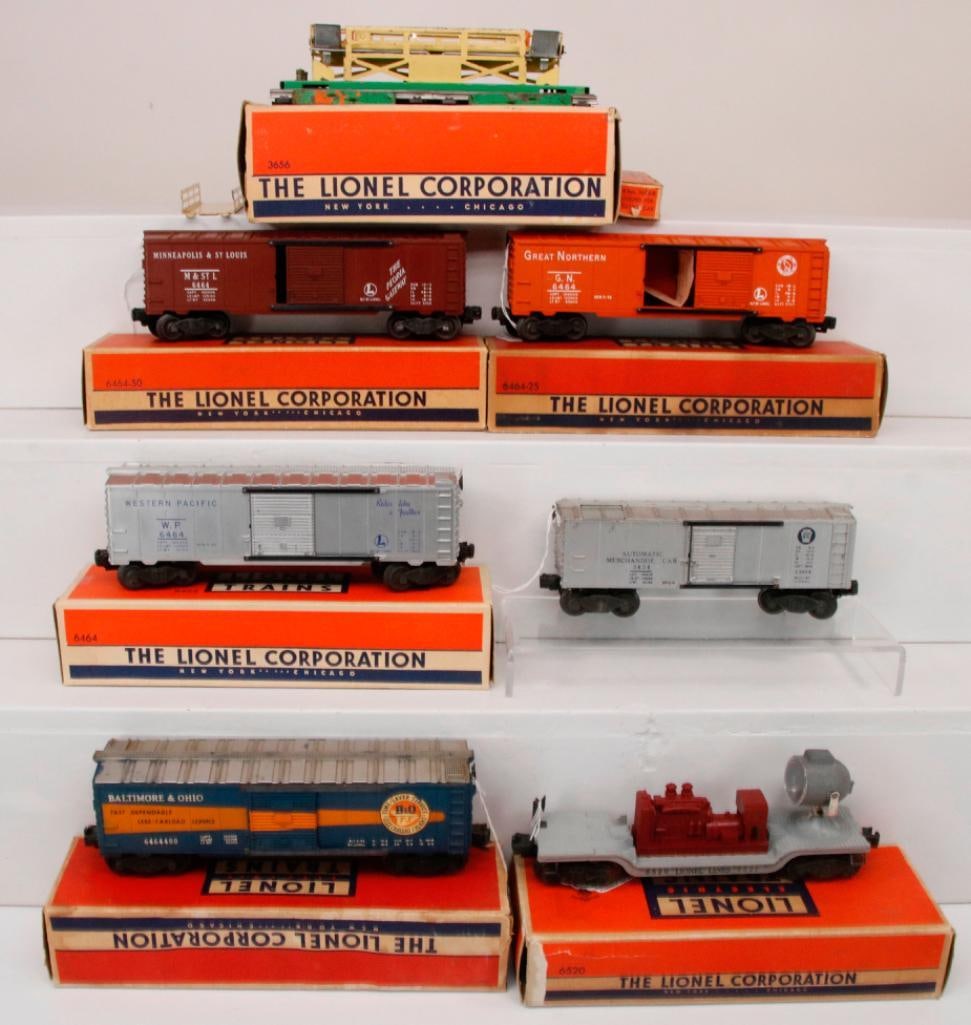 Lionel Postwar O Gauge 6520 Searchlight Car/3454 PRR Silver/6464-400/6464-25/6464-50/6464 Western (1 of 8)