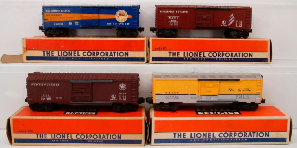 Lionel Postwar O Gauge Four (4) Assorted 6464 Box Cars (1 of 6)