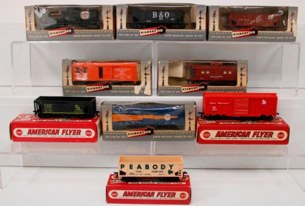 American Flyer Postwar HO Gauge Nine (9) Assorted Freight Cars (1 of 10)