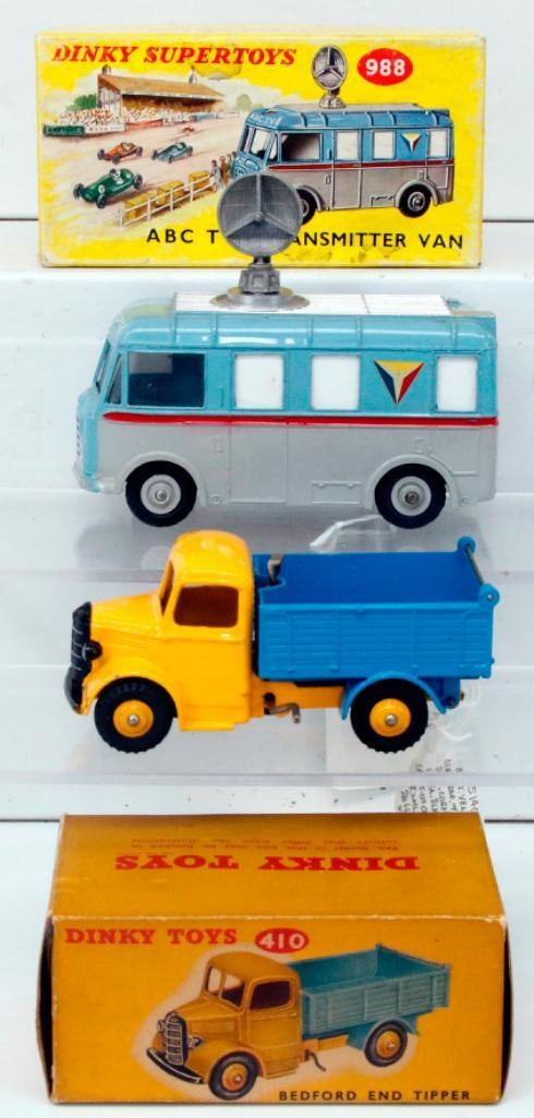 Dinky SuperToys 988 ABC TV Transmitter Van and Dinky Toys 410 Bedford Tipper Boxed (1 of 6)