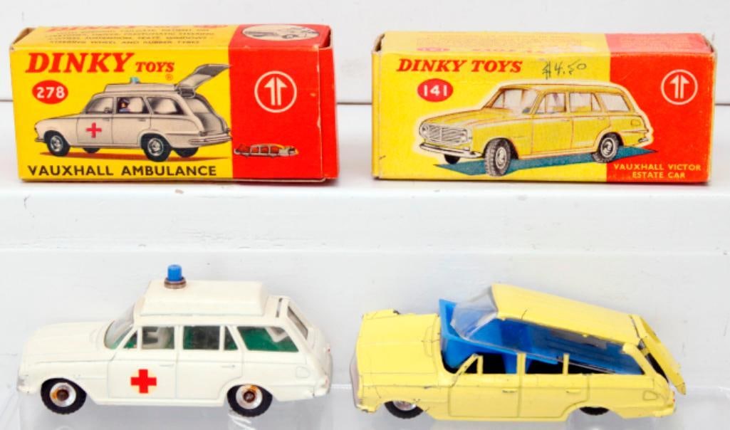 Dinky Toys 141 Vauxhall Victor Estate Car and 278 Vauxhall Ambulance Boxed (1 of 6)
