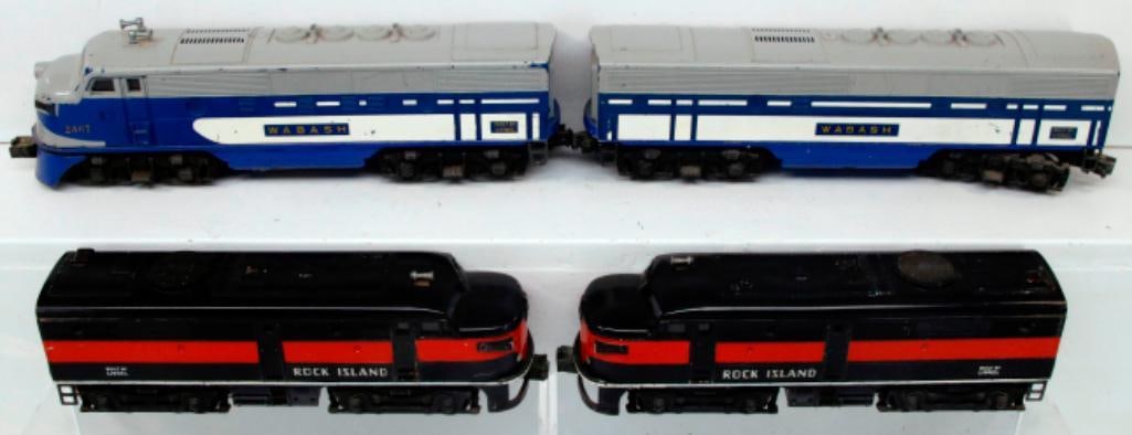 Lionel Postwar O Gauge 2367 A-B Diesel Units and 2031 Rock Island A-A Alco Diesel Units (1 of 9)