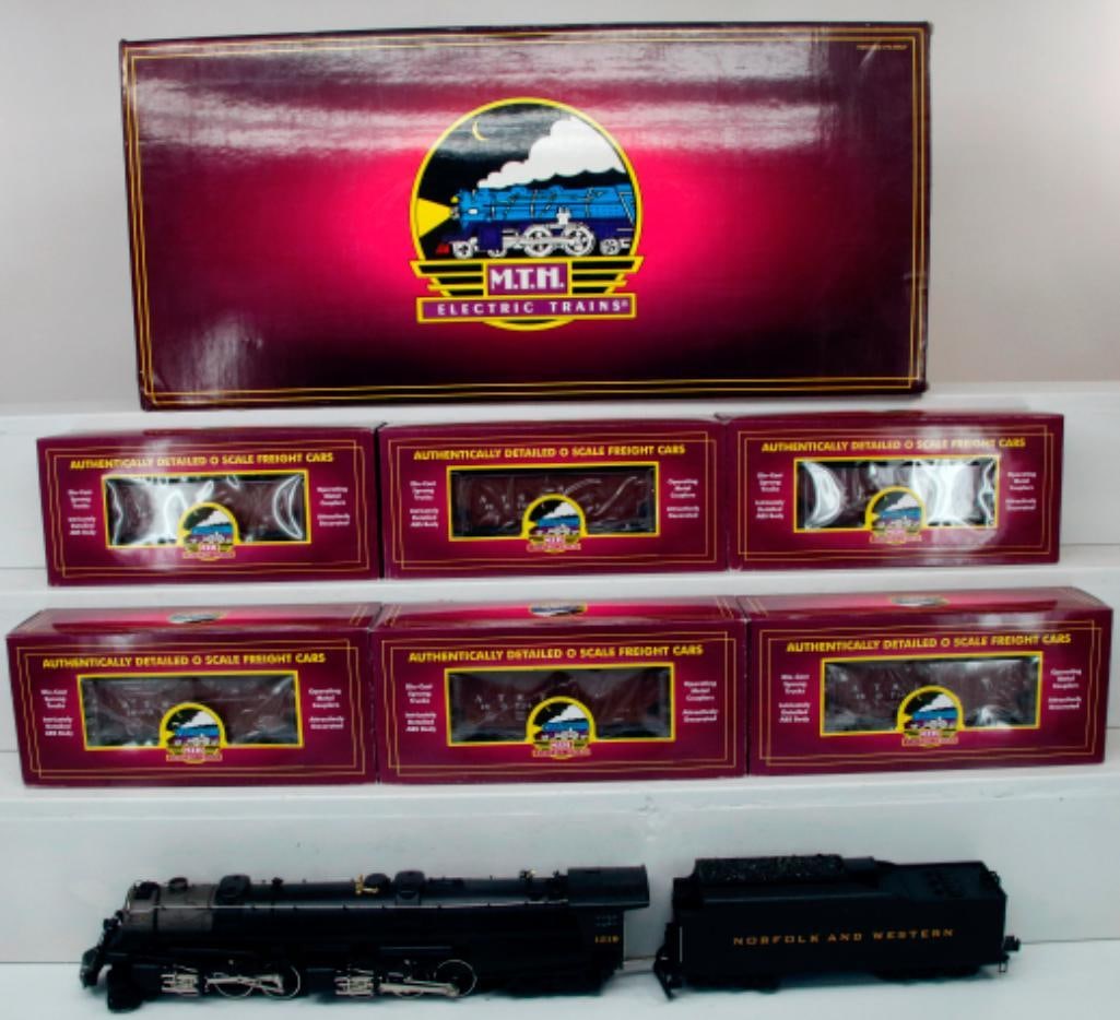 MTH Modern O Gauge Norfolk and Western 2 - 6 - 6 - 4 Class Steamer Locomotive and Tender with PS-1 (1 of 16)