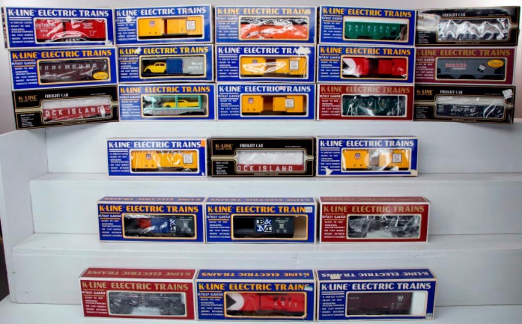 K-Line Modern O Gauge Fifty (50) Assorted Freight Cars Boxed (1 of 18)