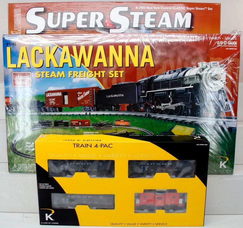 K-Line Modern O Gauge Lackawanna Steam Freight Set/Super Steam K-1905 NYC Classic Super Steam Set (1 of 5)