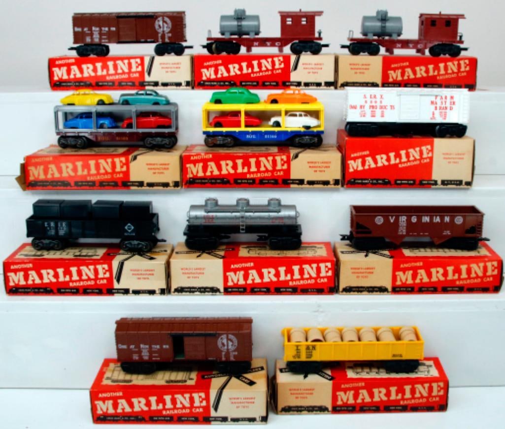 Marx Toy Trains O Gauge Six (6) Assorted Accessories Boxed and Assorted Freight Cars (1 of 15)
