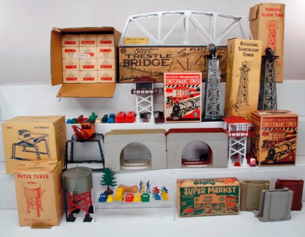 Marx Toy Trains O Gauge #3582 High Side Gondola Box X12 and Accessories (1 of 7)