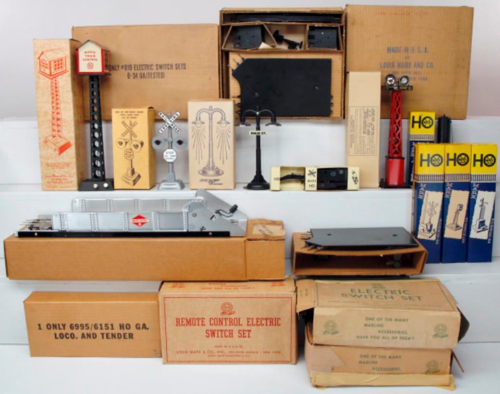 Marx Toy Trains O Gauge 810 Electric Switch Sets X3/1590 Switch Set Boxed X2/Assorted Accessories  (1 of 5)