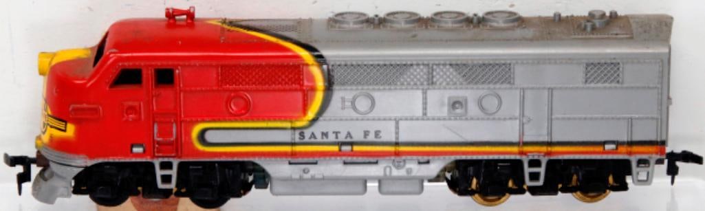 Marx Toy Trains HO Gauge Santa Fe Diesel A Unit Powered Unit Factory Prototype: Marx Toy Trains HO Gauge Santa Fe Diesel A Unit Powered Unit Factory Prototype with respect to the motor (6.5 to 1 gearing), although no Model # appearing, it is tagged with the date of 12 - 22 - 58,