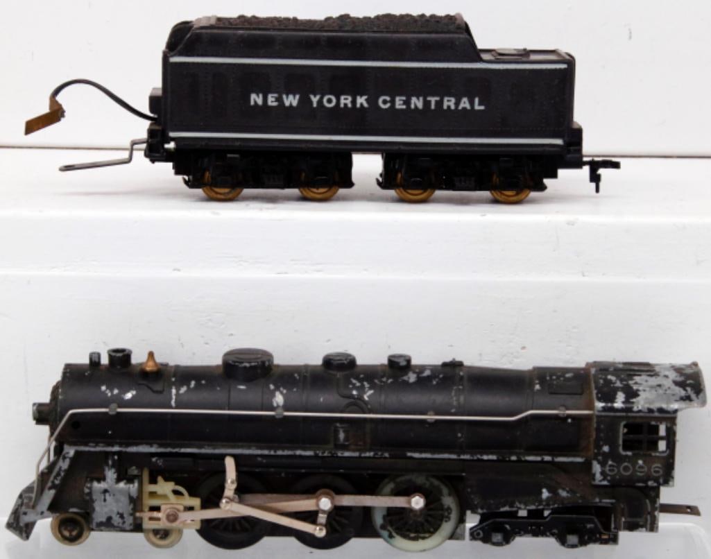 Marx Toy Trains HO Gauge 6096 Loco and NYC Tender Factory Prototypes: Marx Toy Trains HO Gauge 6096 Loco and NYC Tender Factory Prototypes, appearing as Model #2243 - A, dated 8 - 27 - 5?, in C5 minus overall condition for the Loco because of paint loss, and C7 conditio
