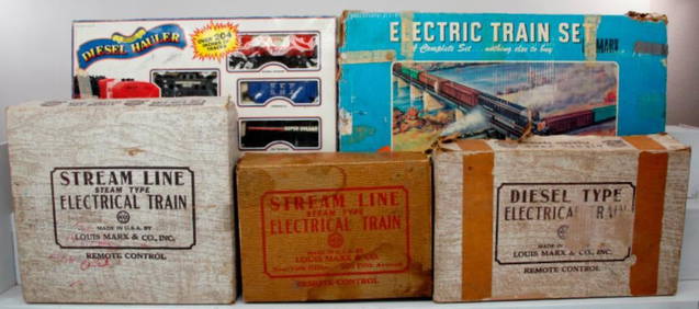 Marx Toy Trains O Gauge 490 Black Loco and Tender Freight Set Boxed/Scientific Toys Battery-Operated (1 of 20)