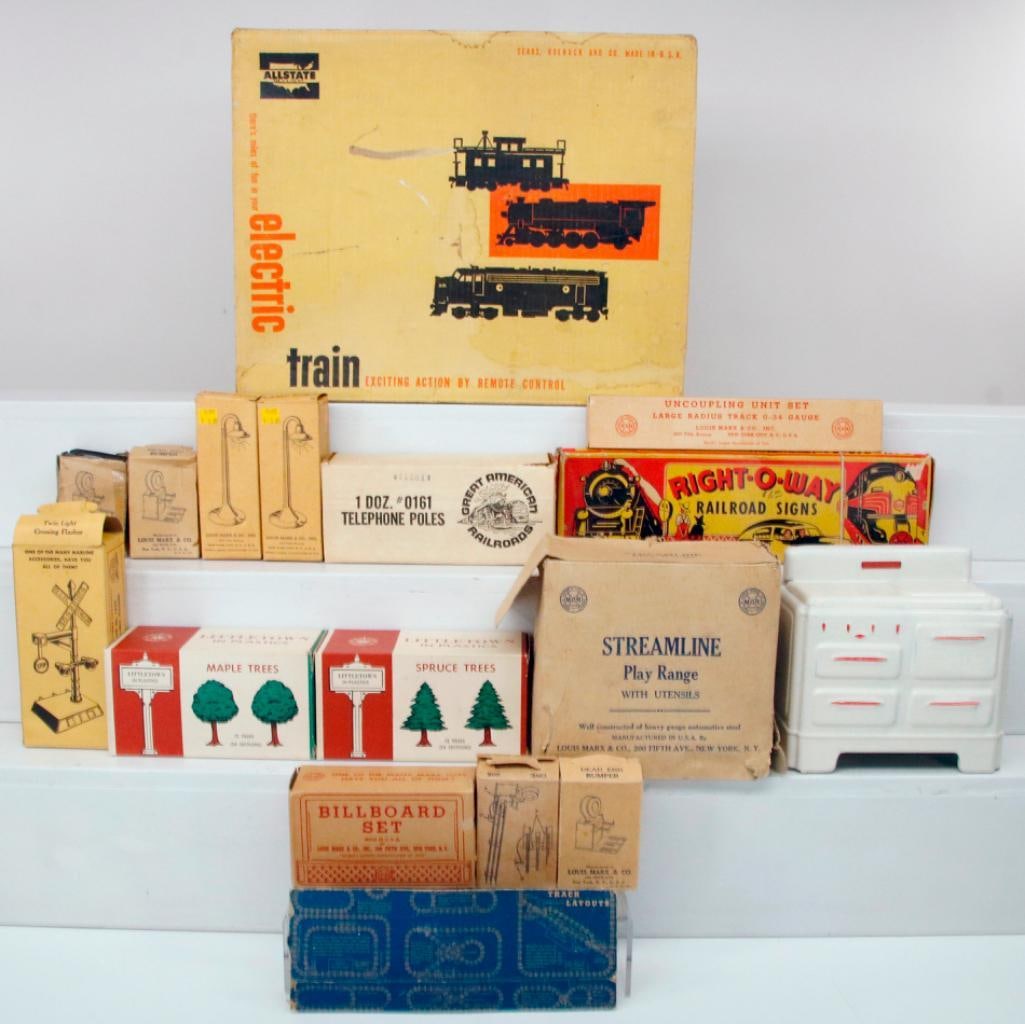 Marx Toy Trains O Gauge 9615 Allstate Set with 666 Loco and Tender and Multiple Freight Cars Boxed (1 of 16)