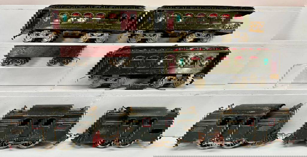 Lionel Prewar Standard Gauge 18 19 190 Olive Green Passenger Cars