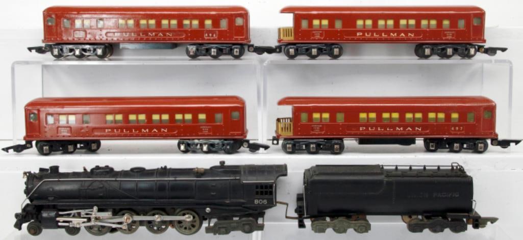 American Flyer Prewar 3/16 Gauge 806 Late Northern Loco & Union Pacific Vanderbilt Tender with Cars (1 of 14)