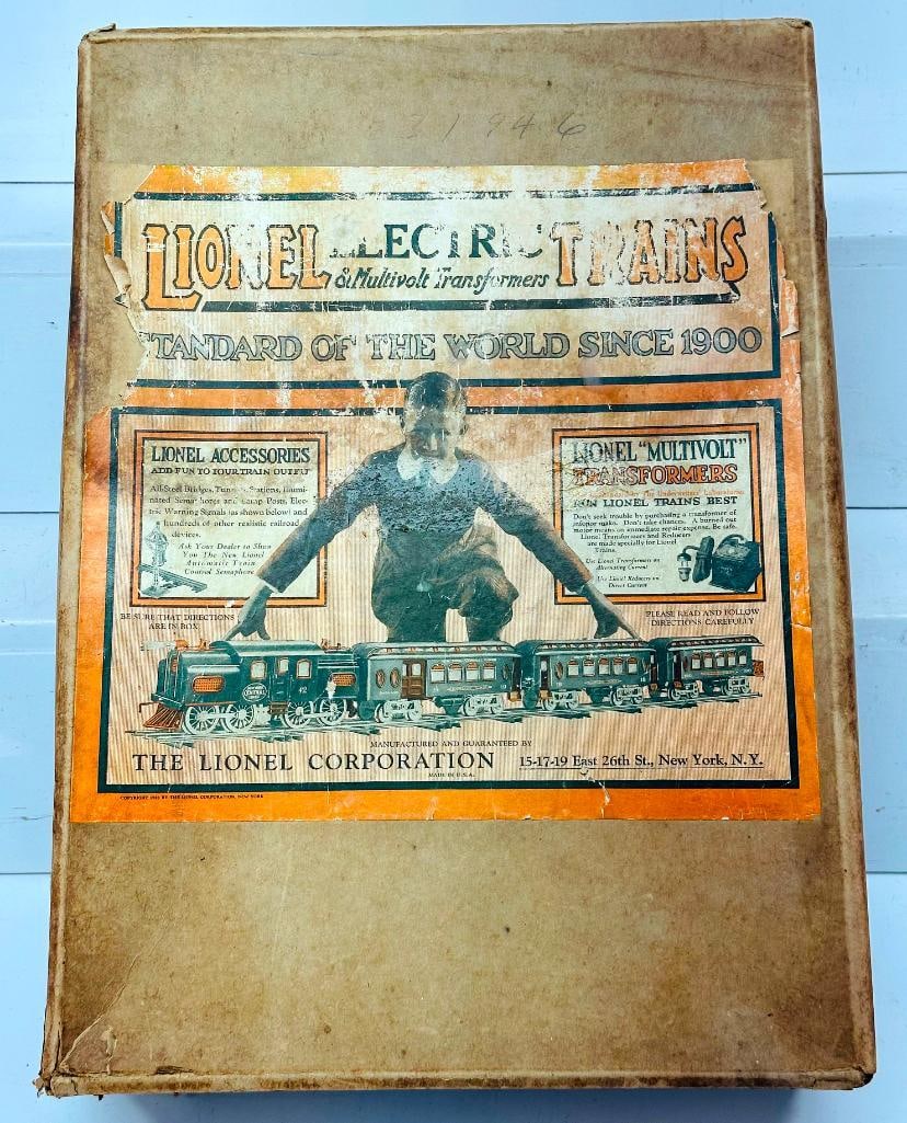 Lionel Prewar O Gauge Outfit No. 269 254E Olive Green Freight Set (1 of 18)