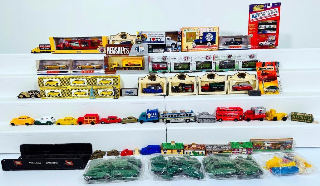 Marx Postwar O Gauge yellow Cab Taxi Boxed X6 and other Vehicles Military (1 of 5)