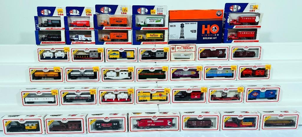 Model Power HO Gauge Assorted Freight Cars Boxed and other miscellaneous HO items and Trucks (1 of 6)