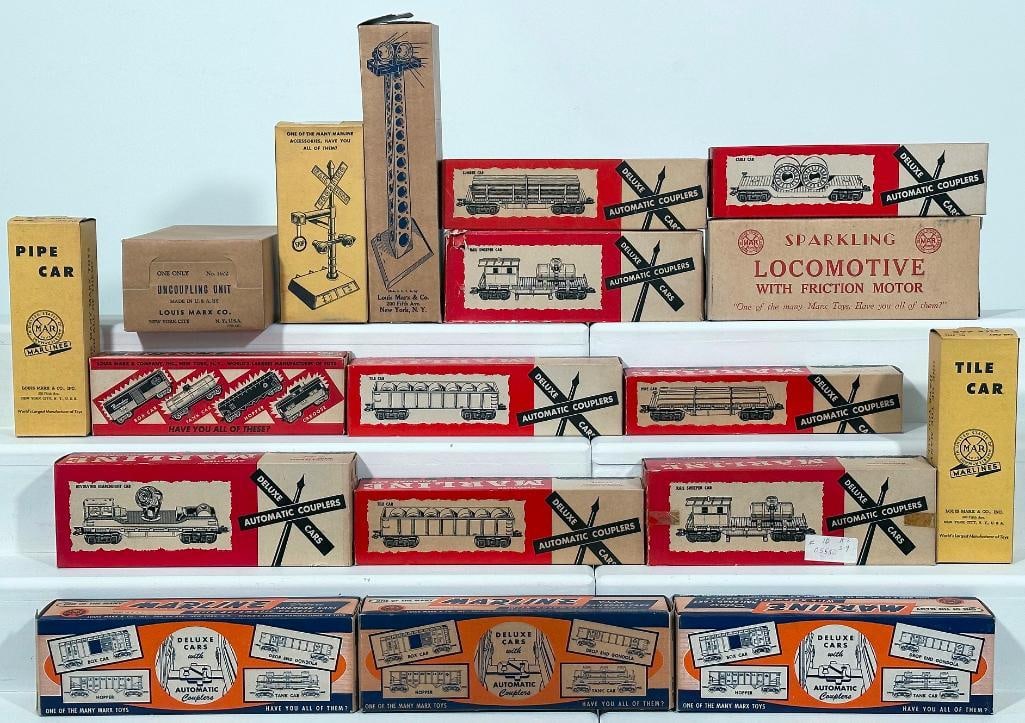 Marx Postwar O Gauge Assorted Freight Cars and Accessories Boxed (1 of 7)