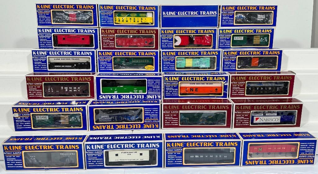 K-Line Modern O Gauge Twenty- Four (24) Boxed Assorted Freight Cars (1 of 4)