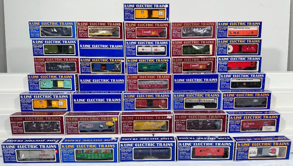 K-Line Modern O Gauge Thirty-Six (36) Assorted Freight Cars Boxed (1 of 4)