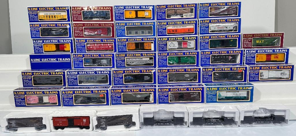 K-Line Modern O Gauge Thirty-Nine (39) Assorted Freight Cars Boxed (1 of 5)