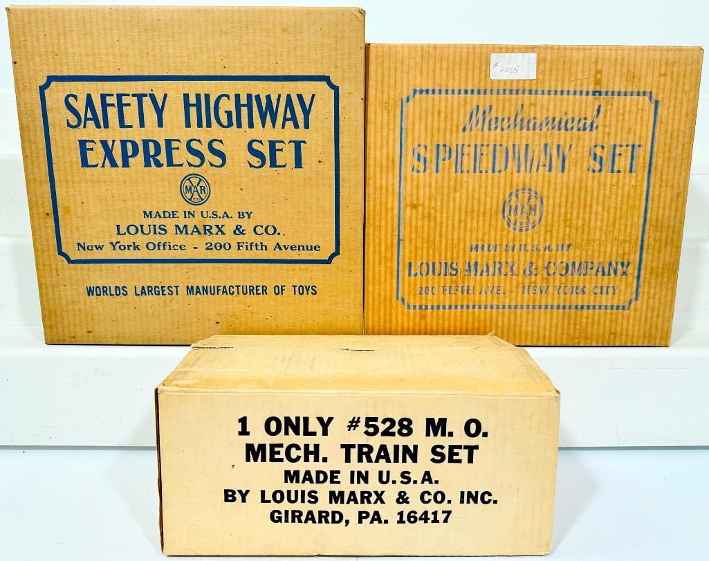 Marx Postwar O Gauge Mechanical Speedway Set/Safety Highway Express Set/Mechanical Train Set (1 of 20)