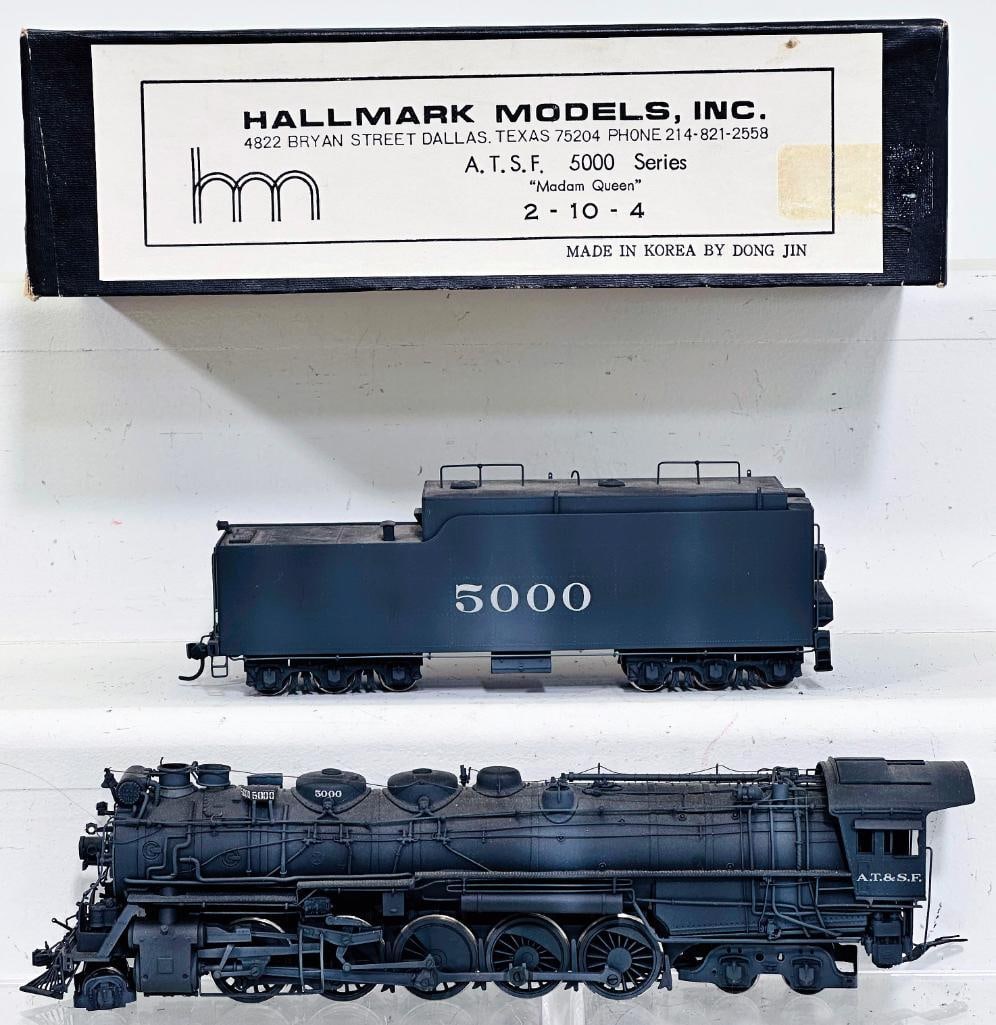 Hallmark Models Brass HO Scale ATSF 5000 Series Madam Queen 2 - 10 - 4 Locomotive and Tender (1 of 7)