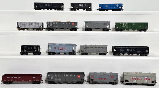 Unknown Manufacturer HO Scale Assorted Cement Cars/Hoppers/Flat Cars with loads and 12 Assorted Cars (1 of 20)