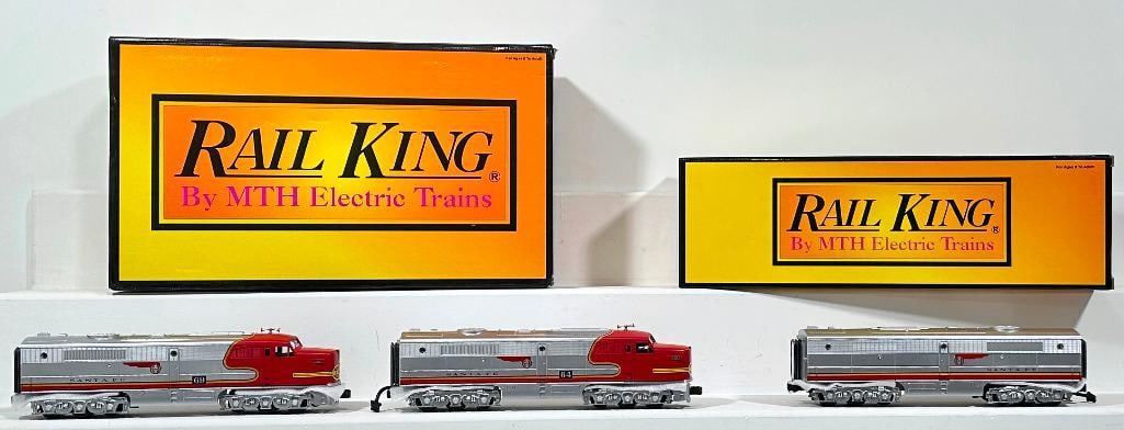 MTH Modern O Gauge Santa Fe Alco PA A-A Diesel Set with PS 1.0 Boxed/ Santa Fe Alco PA B Unit Boxed (1 of 8)