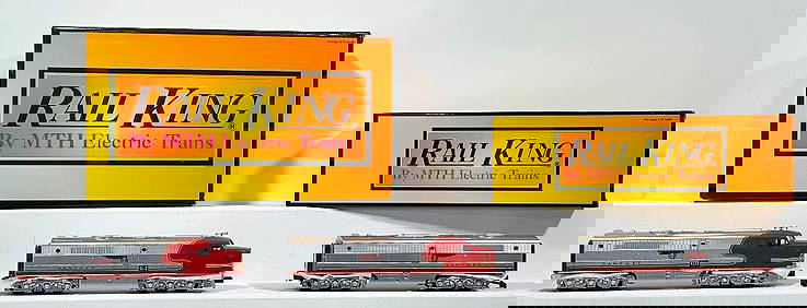 MTH Modern O Gauge Santa Fe Alco PA A-A Diesel Set with PS 1.0 Boxed/ Santa Fe Alco PA B Unit Boxed (1 of 8)