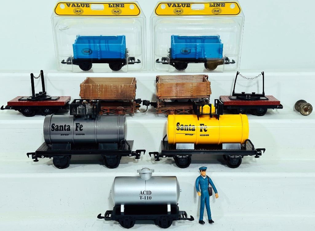 Heartland Locomotive Works Modern G Scale Ore Car X2 and Seven Miscellaneous Tank Cars and Gondola (1 of 6)
