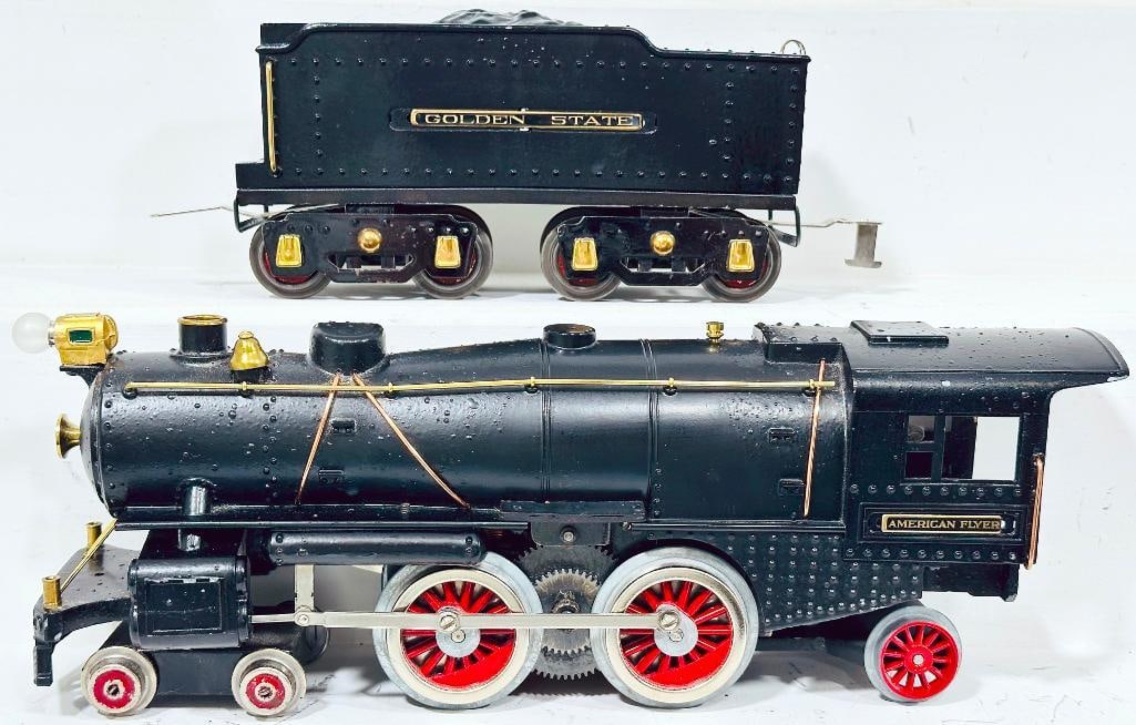 American Flyer Prewar Wide Gauge 1134 Ives style Locomotive with Golden State 40 Ives style Tender (1 of 7)