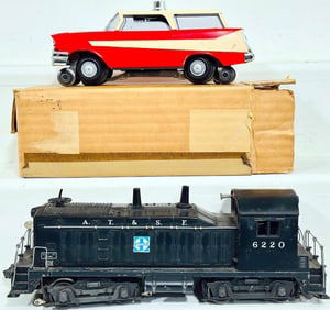 Lionel Postwar O Gauge 6220 Santa Fe Switcher and 68 Executive Car Boxed