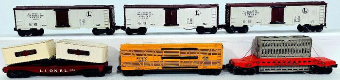 Lionel Postwar O Gauge Six (6) Assorted Freight Cars