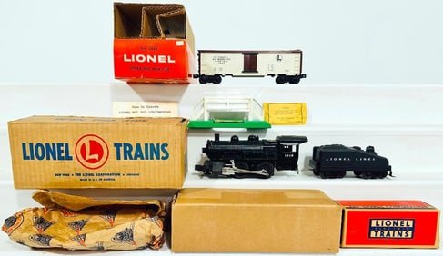 Lionel Postwar O Gauge 1615LT Switcher and Tender Set and 3662 Operating Milk Car