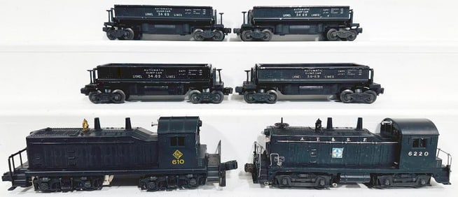 Lionel Postwar O Gauge 610 Erie Switcher - 6220 Santa Fe Switcher - 3459 - 3469 X3