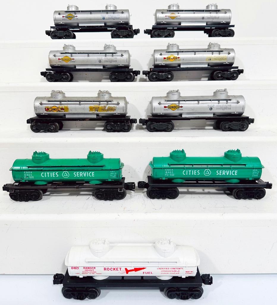Lionel Postwar O Gauge Nine (9) Assorted Tank Cars (1 of 6)