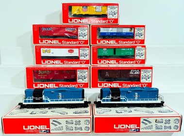 Lionel Modern O Gauge Boston and Maine GP - 9 Boston/Maine GP - 9/ Seven (7) Assorted Freight Cars