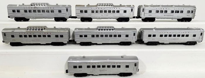 Lionel Postwar O Gauge Seven (7) Assorted Passenger Cars