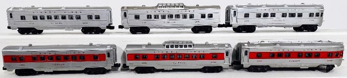 Lionel Postwar O Gauge Six (6) Assorted Passenger Cars