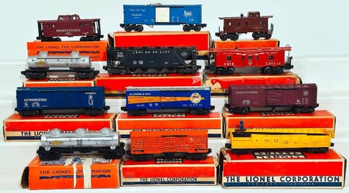 Lionel Postwar O Gauge Twelve (12) Assorted Freight Cars