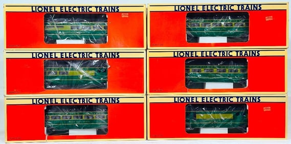 Lionel Modern O Gauge Six (6) Assorted Northern Pacific Passenger Cars