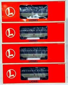 Lionel Modern O Gauge Four (4) Assorted Northern Pacific Passenger Cars Boxed