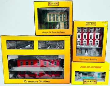 MTH Modern O Gauge Four (4) Assorted Buildings