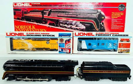 Lionel Modern O Gauge Norfolk and Western 4-8-4 Streamlined Locomotive and Tender