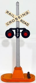 Lionel Prewar 154 Crossing Signal orange base RARE