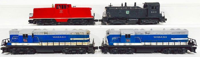 Lionel Postwar O Gauge 2337 Wabash Switcher X2/627 Lehigh Valley Switcher /623 Santa Fe Switcher