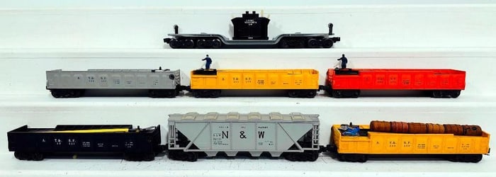 Lionel O Postwar O Gauge Seven (7) Assorted Freight Cars