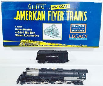 American Flyer Lionel Modern S Gauge Union Pacific 4 - 8 - 8 - 4 Big Boy Steam Locomotive and Tender