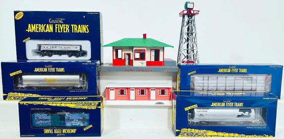 American Flyer Lionel Modern S Gauge Five (5) Assorted Freight Cars Boxed